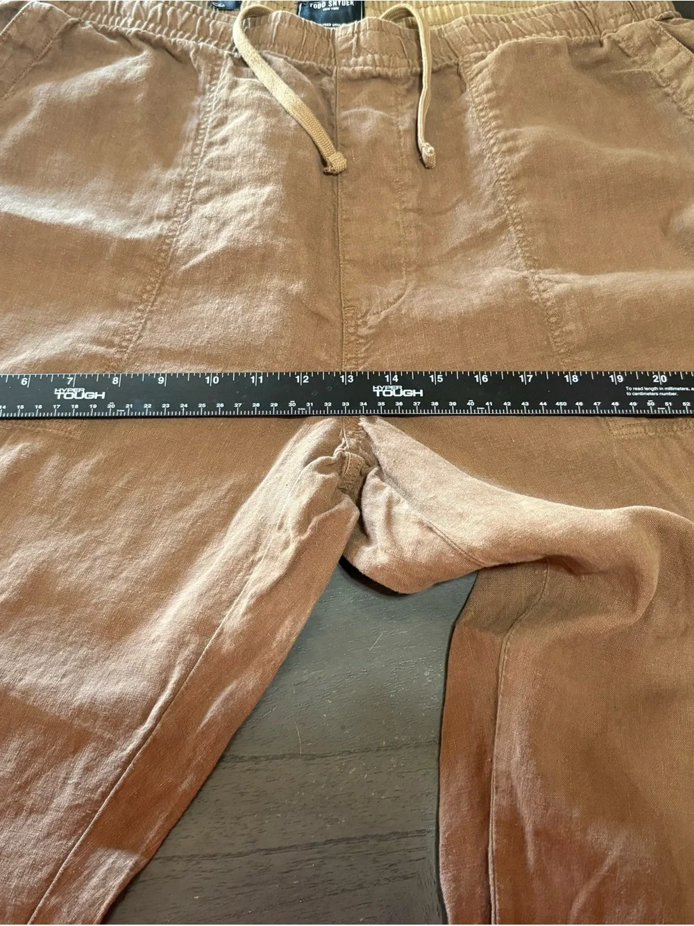 Todd Snyder Brown Drawstring Linen-Blend Joggers